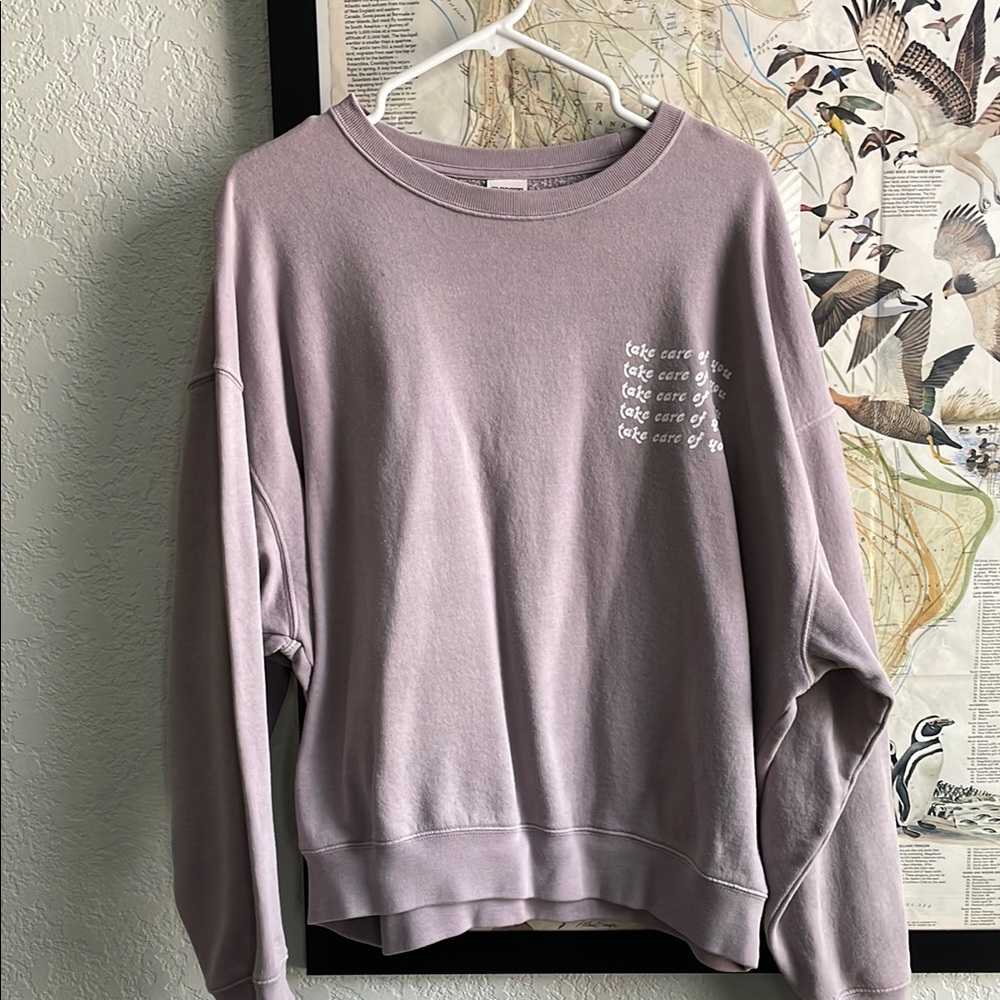 PINK Victoria's Secret Purple Crew Neck Sweater
